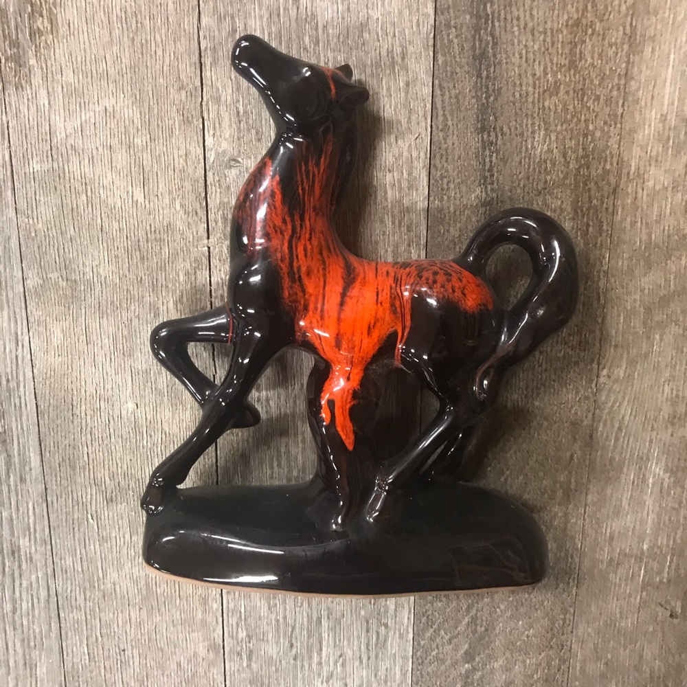 Vintage 🐎 Ceramic Horse Colourful Pottery Statue